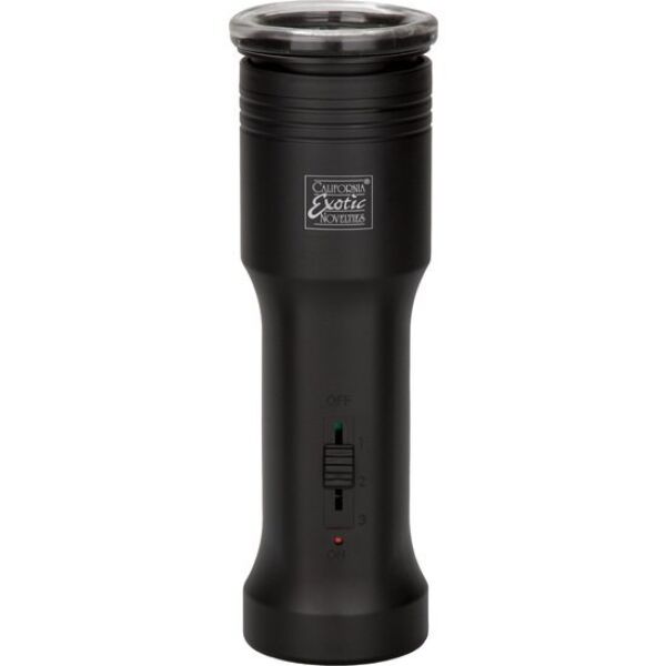 Svart masturbator CalExotics Optimum Power Ultimate Head Exciter med avtagbar hylsa