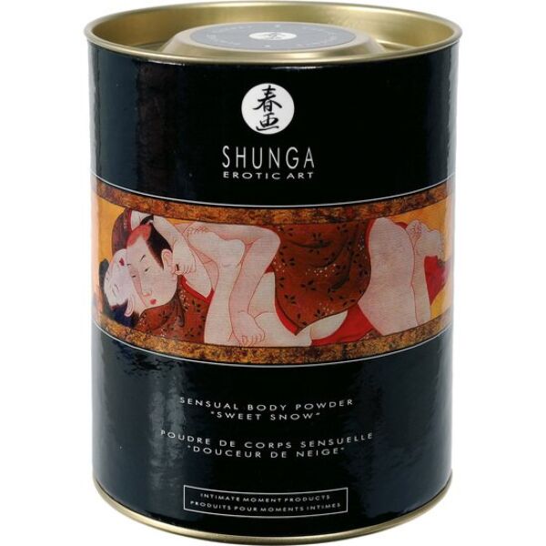 Shunga Hallon massagepuder med tillhörande fjäder