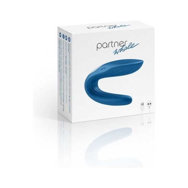 Blå U-formad parvibrator Satisfyer Partner Toy Whale