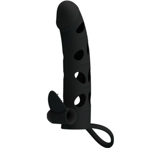 Pretty Love penis sleeve 15,2 cm med kulvibrator och texturer