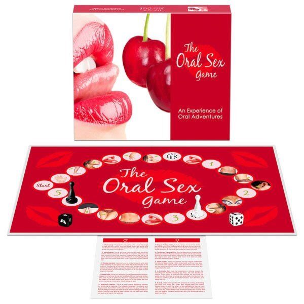 Oralsexspel från Kheper Games med spelplan, spelpjäser och tärningar