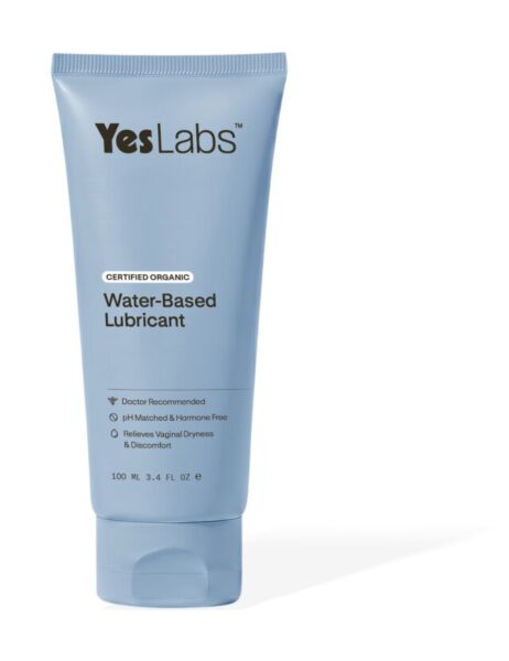 Förpackning på 100 ml av glidmedlet YES Labs Organic Water Based
