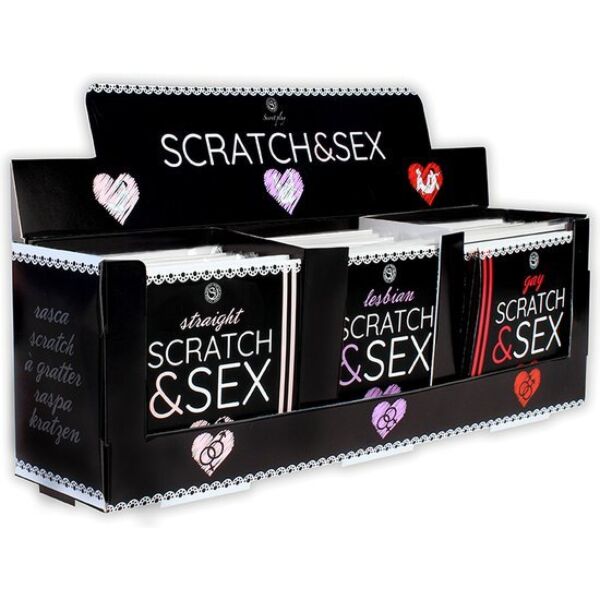 Displayställ Secret Play Scratch & Sex 36 med spel i versionerna Hetero, Gay och Lesbiana