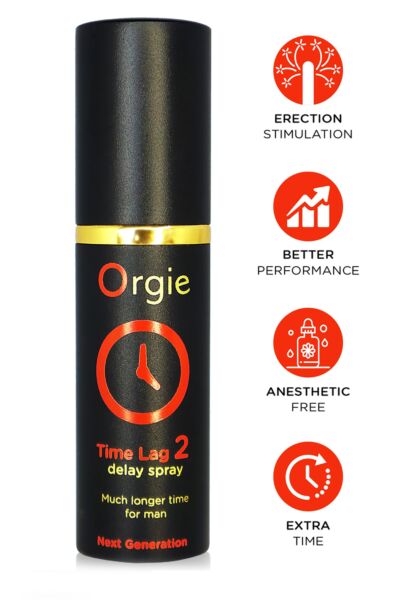 Fördröjningsspray Orgie Time Lag 2 i sin aluminiumflaska på 10 ml