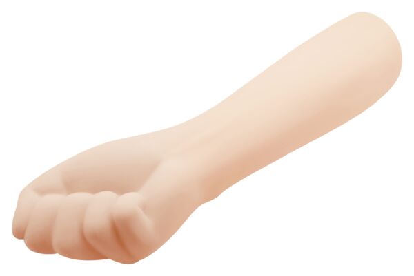 Dildo Party Up Tony formad som en realistisk arm med knytnäve, i beige färg