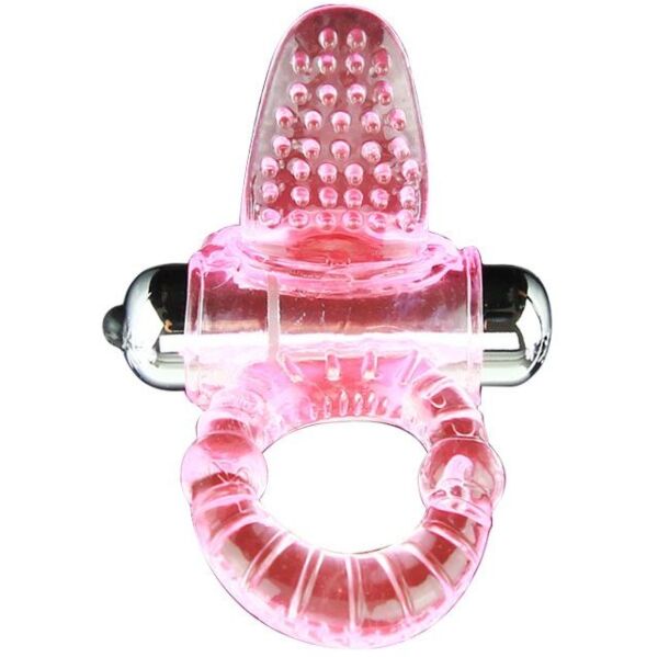 Vibrerande penisring Baile BI-014081 med klitorisstimulator och kulvibrator