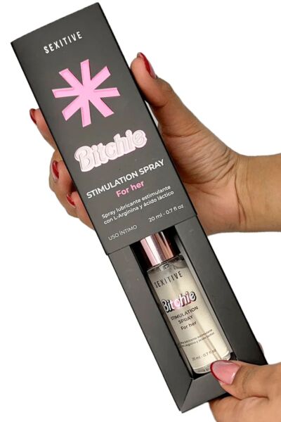 Flaska med pumpspray till Sexitive Bitchie Stimulation Spray, 20 ml