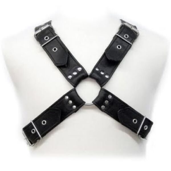 Leather Body BDSM-harness med remmar för män