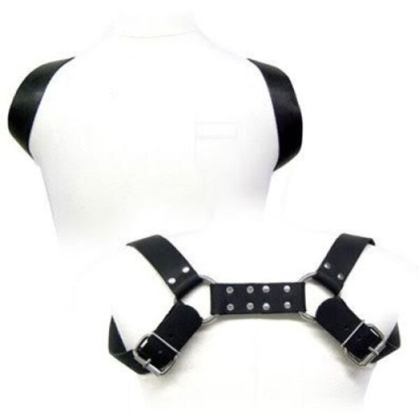 Harness för män Leather Body Holster med band över axlarna