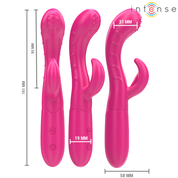 Rosa vibrator Intense Amara med stimulerande tunga