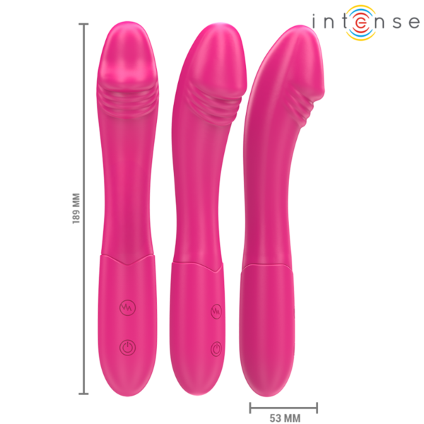 Rosa vibrator Intense Belinda, 19 cm, med flexibelt skaft