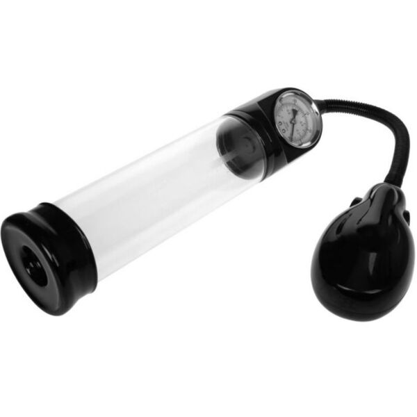 Automatisk penispump Pretty Love Alexander med tryckmätare och genomskinlig cylinder