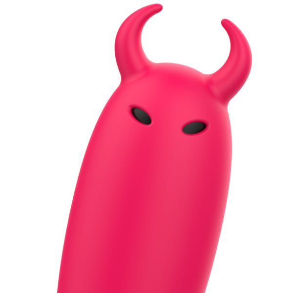 Kulvibrator Intense Fun Scarlet 9,3 cm, med horn och kluven svans