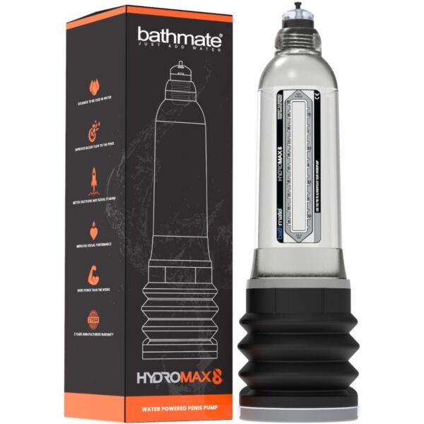 Genomskinlig penispump Bathmate HydroMax 8