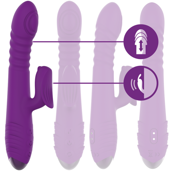 Lila vibrator Intense Iggy med klitorisstimulator