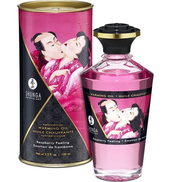 Flaska med Shunga massageolja med värmeeffekt, 100 ml