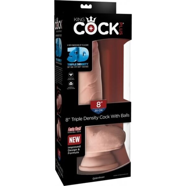 Realistisk dildo King Cock Plus Triple Density från Pipedream, med sugpropp i basen