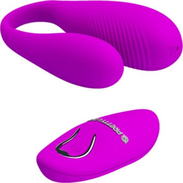 Parvibrator Pretty Love Aldrich i rosa, med fjärrkontroll