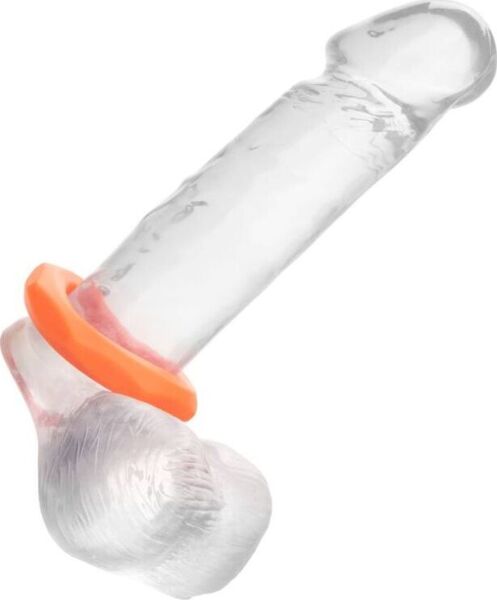 Penisring CalExotics Alpha Sexagon Ring i orange silikon med hexagonal form