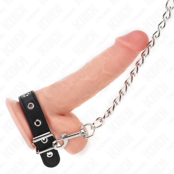 Penisringen Kink Ring Power med justerbar rem och metallkedja