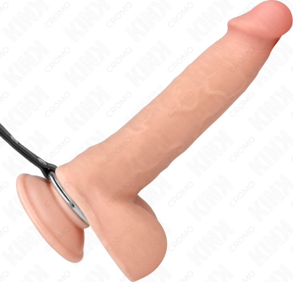 Kink penisring med bröstvårtsklämmor: penisring i metall med kedja och bröstvårtsklämmor
