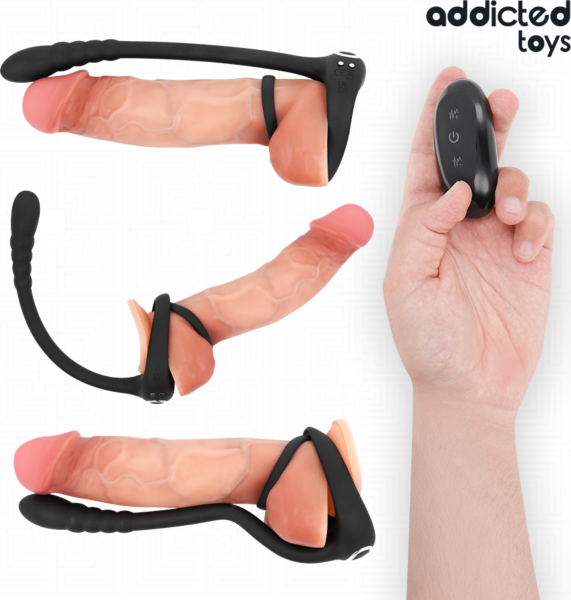 Vibrerande penisring Addicted Toys P-Spot med trådlös fjärrkontroll