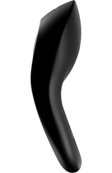 Svart vibrerande penisring Satisfyer Legendary Duo med två ringar och stimulatorn framtill