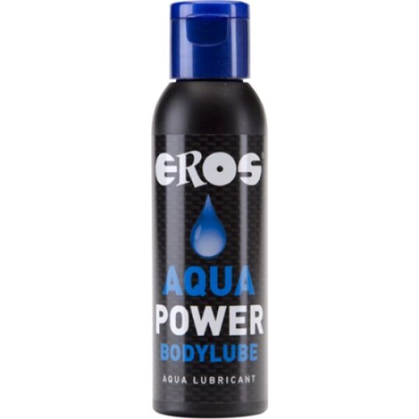 Flaska med pump med vattenbaserat glidmedel Eros Aqua Power 50 ml