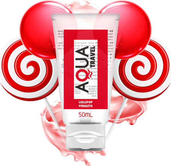 Glidmedel med smak Aqua Travel i reseformat