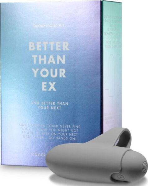 Fingervibrator Bijoux Indiscrets Better Than Your Ex med silikonhölje och ring