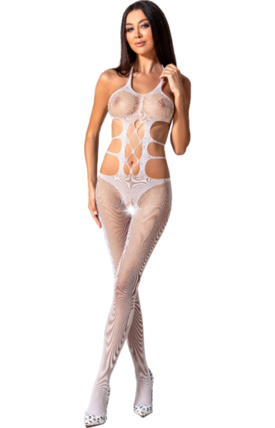 Bodystocking i nät, Passion BS084, med öppning i grenen