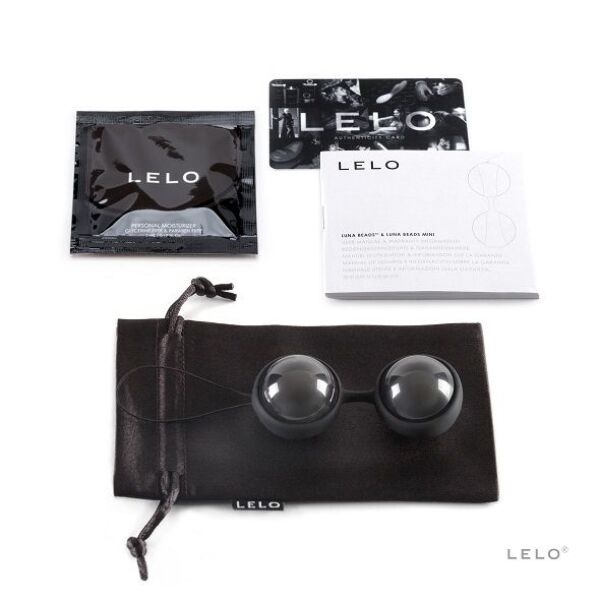Knipkulor LELO LUNA Beads Noir med koppling och utdragssnöre