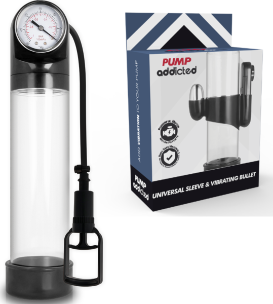 Penispump Pump Addicted RX9 med vibrator och manometer
