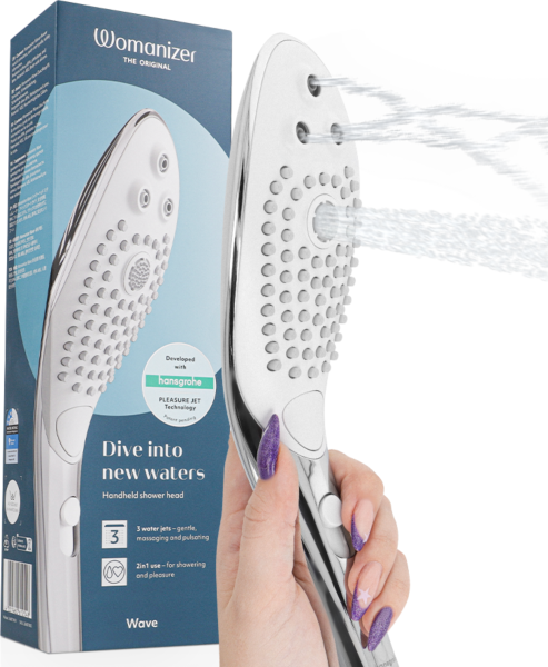 Womanizer Wave duschhuvud, klitorisstimulator