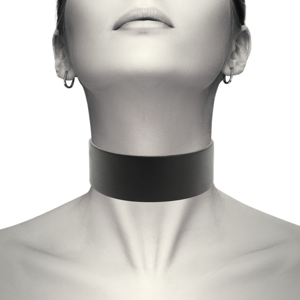 Svart choker Coquette Chic Desire, justerbart halsband med BDSM-inspiration