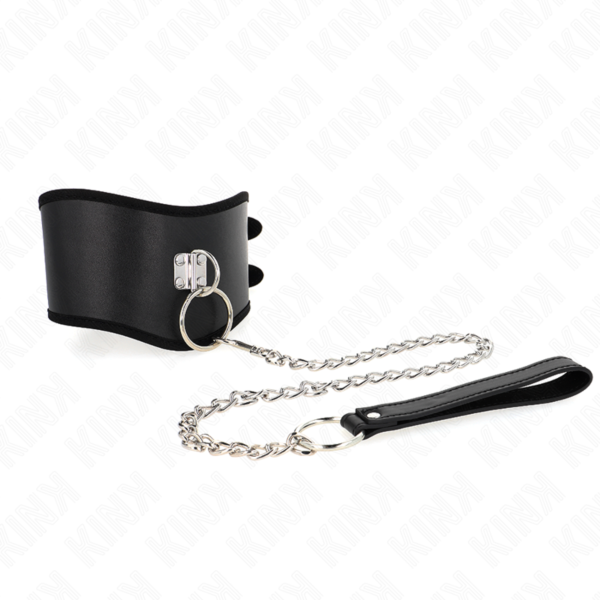 Kink halsband med koppel i silikon