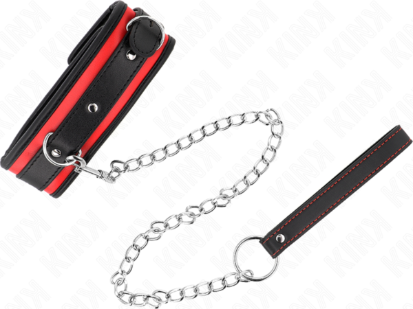Halsband Kink Modelo 2 med ringar och kedjekoppel med handtag