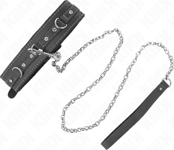 Kink halsband med koppel i PVC 105 cm