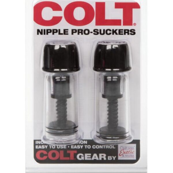 Colt Nipple Pro-Suckers bröstvårtssugkoppar med cylinder och vridmekanism för justering