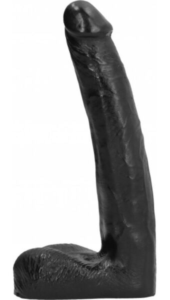 Realistisk dildo All Black AB04 Luis med texturerad yta