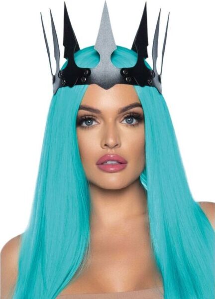 Kostymkrona Leg Avenue Spiked Crown svart, i konstläder med piggar