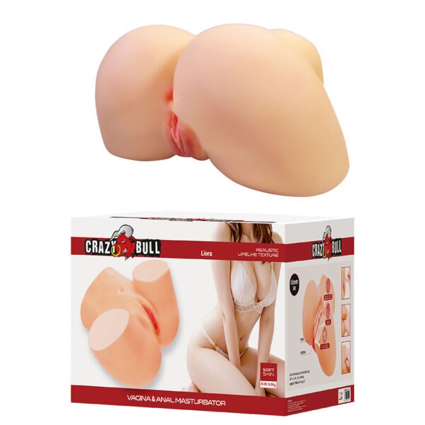 Masturbator Crazy Bull XXL med dubbel ingång, vaginal och anal