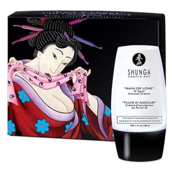 Flaska med Shunga Rain of Love stimulerande G-punktskräm