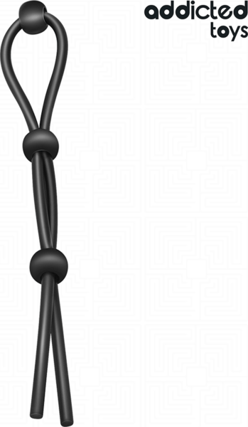 Penisring Addicted Toys med trippel loop och justerkula