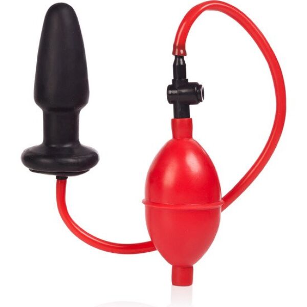 Svart CalExotics Colt Expandable Butt Plug med sugproppsbas, slang och handpump