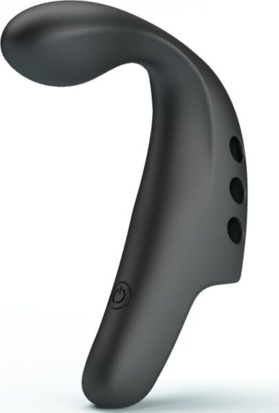 Svart fingervibrator Pretty Love BI-210298 med elastiska band