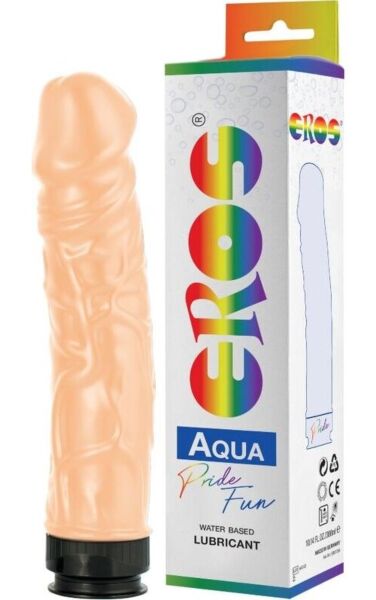 Hård realistisk dildo Eros Aquaglide med 300 ml vattenbaserat glidmedel inuti