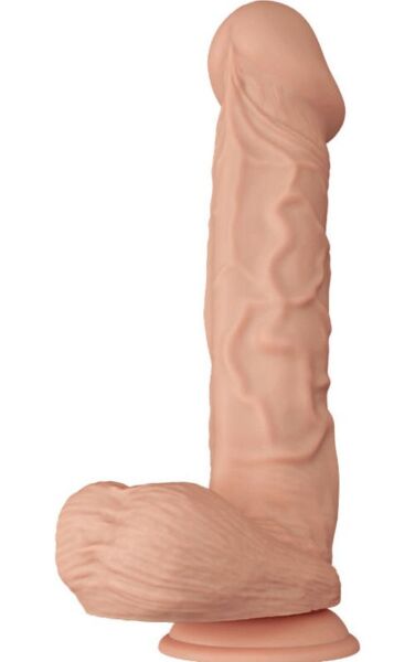 Realistisk dildo Baile Beautiful Encounter 26 cm i hudfärg, med testiklar och sugkopp i basen