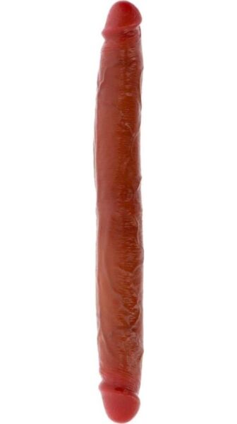 Dubbeldildo i silikon ToyJoy Get Real Skin med rörlig förhud