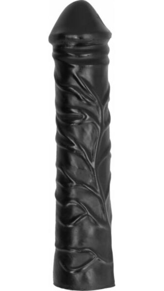 Realistisk dildo All Black AB19 Drag i svart med tjocka ådror